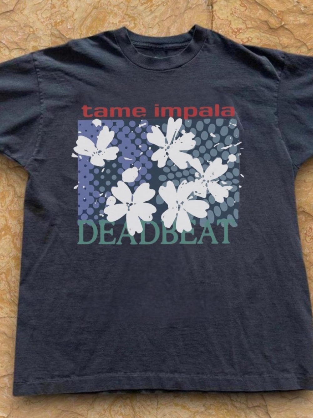 Gildan Navy Ta Floral Graphic Tee
